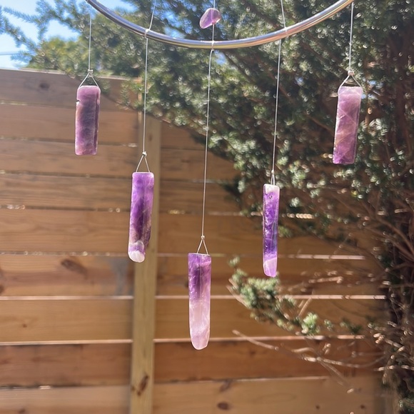 Amethyst Suncatcher Natural Crystal Healing Window Decor - Picture 5 of 8